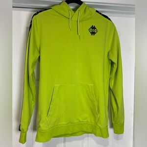 Kappa Neon Green Hoodie with Black Accents